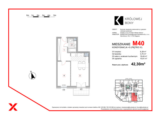 Mieszkanie w inwestycji KRÓLOWEJ BONY, symbol M40 » nportal.pl
