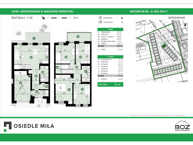 Dom w inwestycji Osiedle Miła - Szeregówki Etap II, symbol D28 » nportal.pl