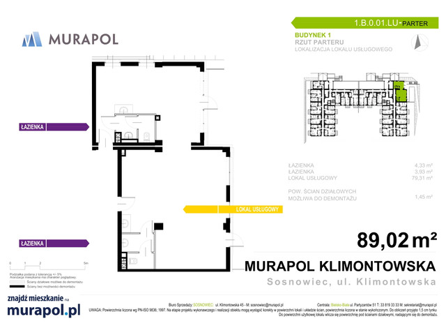 Komercyjne w inwestycji Murapol Apartamenty Na Wzgórzu, symbol 1.B.0.01.LU » nportal.pl