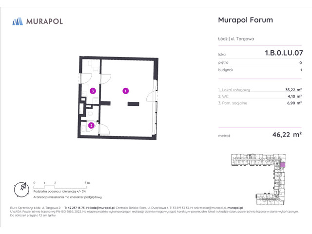 Komercyjne w inwestycji Murapol Forum, symbol 1.B.0.LU.07 » nportal.pl