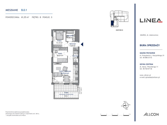 Mieszkanie w inwestycji LINEA, symbol B.0.1 » nportal.pl
