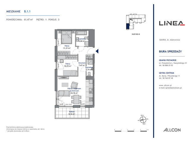 Mieszkanie w inwestycji LINEA, symbol B.1.1 » nportal.pl