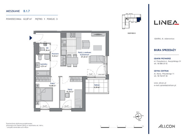 Mieszkanie w inwestycji LINEA, symbol B.1.7 » nportal.pl