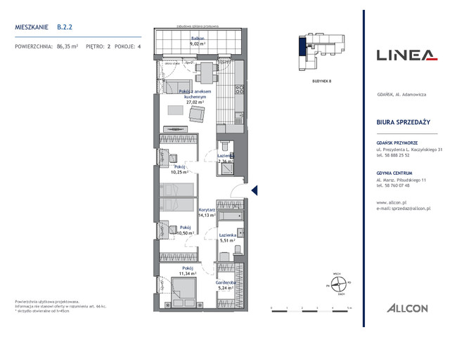 Mieszkanie w inwestycji LINEA, symbol B.2.2 » nportal.pl