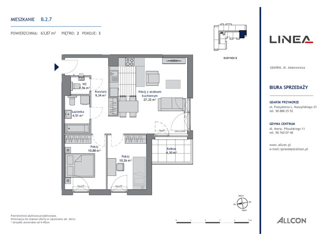 Mieszkanie w inwestycji LINEA, symbol B.2.7 » nportal.pl