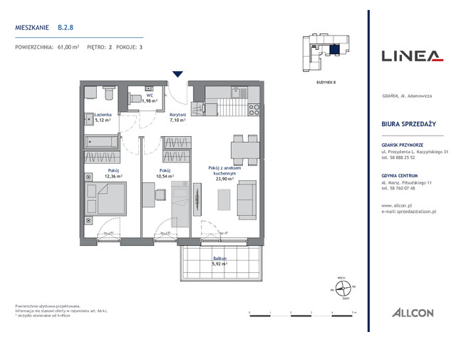 Mieszkanie w inwestycji LINEA, symbol B.2.8 » nportal.pl