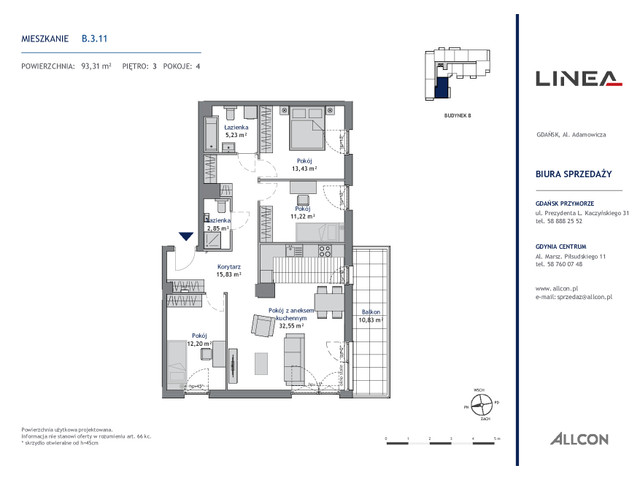 Mieszkanie w inwestycji LINEA, symbol B.3.11 » nportal.pl