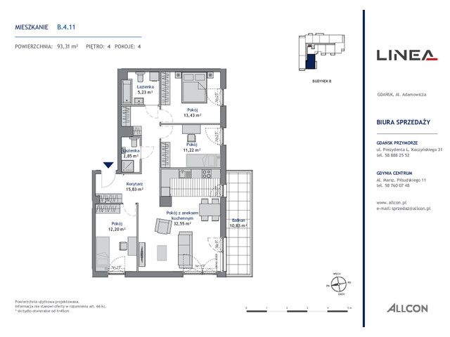 Mieszkanie w inwestycji LINEA, symbol B.4.11 » nportal.pl