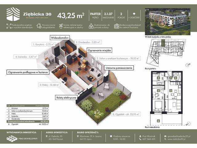 Mieszkanie w inwestycji Ziębicka 30, symbol 2.1.07 » nportal.pl