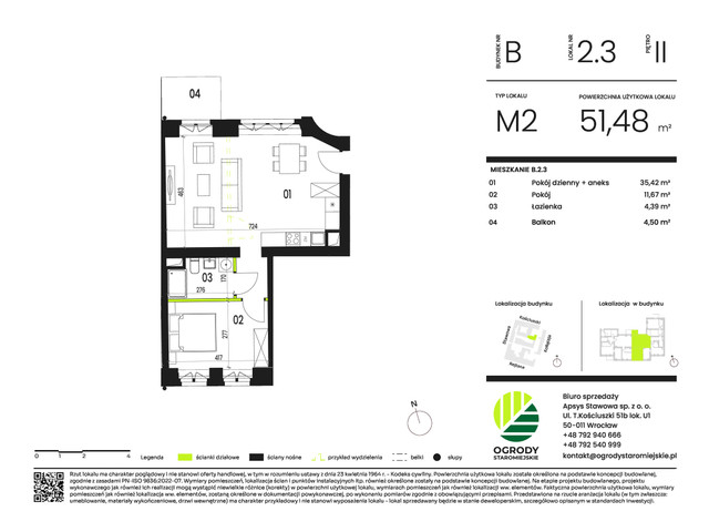 Mieszkanie w inwestycji Ogrody Staromiejskie, symbol B.2.3 » nportal.pl