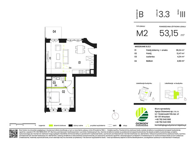 Mieszkanie w inwestycji Ogrody Staromiejskie, symbol B.3.3 » nportal.pl