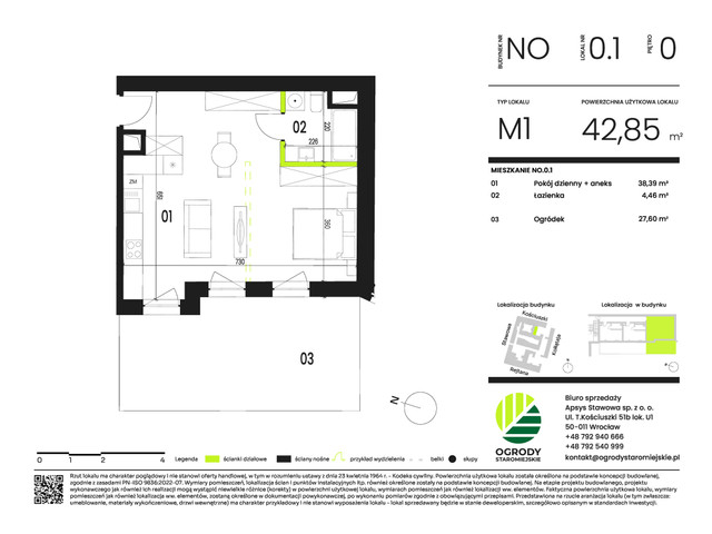 Mieszkanie w inwestycji Ogrody Staromiejskie, symbol NO.0.1 » nportal.pl