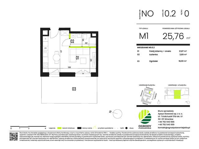 Mieszkanie w inwestycji Ogrody Staromiejskie, symbol NO.0.2 » nportal.pl