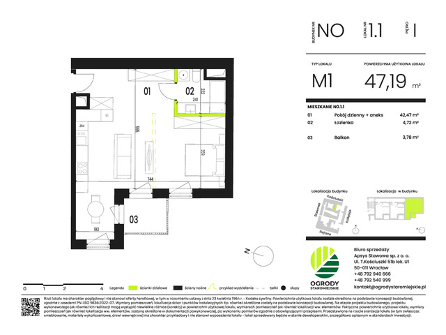 Mieszkanie w inwestycji Ogrody Staromiejskie, symbol NO.1.1 » nportal.pl