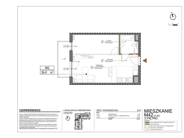 Mieszkanie w inwestycji Czerwieńskiego 3, symbol 42 » nportal.pl