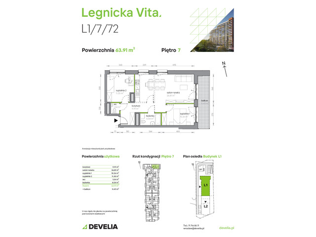 Mieszkanie w inwestycji Legnicka Vita, symbol L1/7/72 » nportal.pl