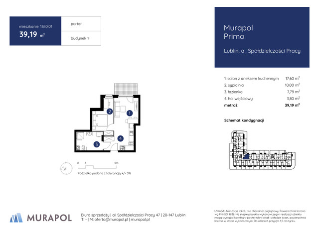 Mieszkanie w inwestycji Murapol Primo, symbol 1.B.0.01 » nportal.pl
