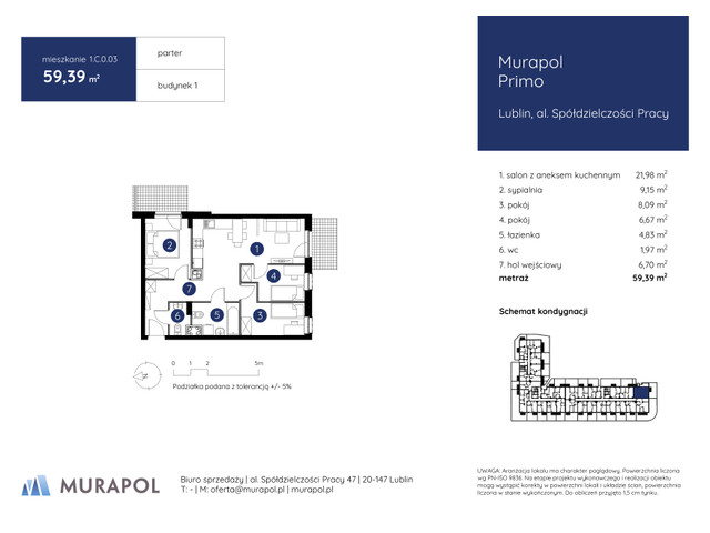 Mieszkanie w inwestycji Murapol Primo, symbol 1.C.0.03 » nportal.pl