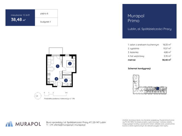 Mieszkanie w inwestycji Murapol Primo, symbol 1.C.6.01 » nportal.pl