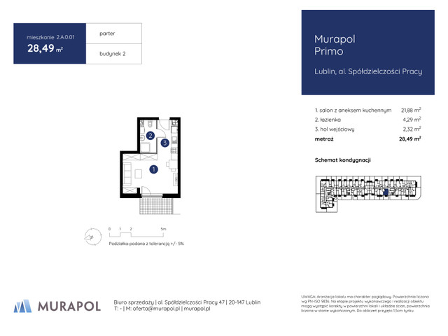 Mieszkanie w inwestycji Murapol Primo, symbol 2.A.0.01 » nportal.pl