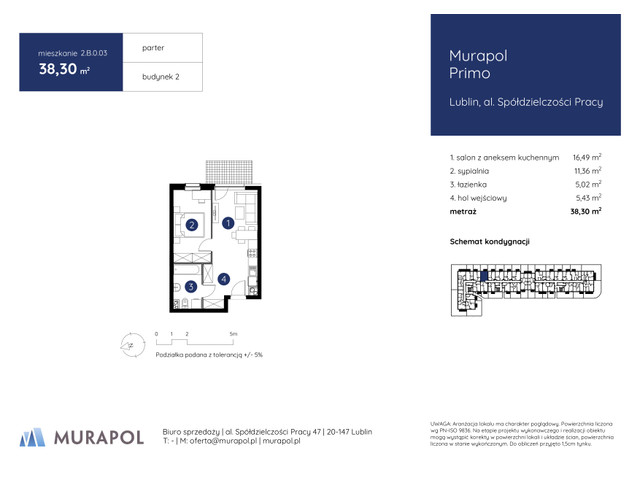 Mieszkanie w inwestycji Murapol Primo, symbol 2.B.0.03 » nportal.pl