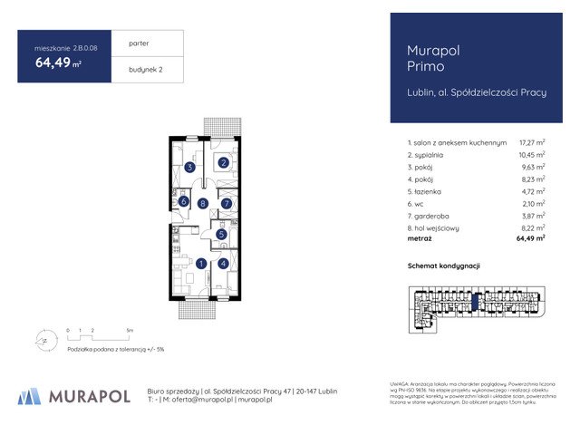 Mieszkanie w inwestycji Murapol Primo, symbol 2.B.0.08 » nportal.pl