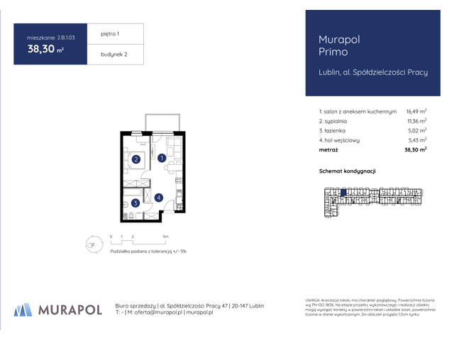 Mieszkanie w inwestycji Murapol Primo, symbol 2.B.1.03 » nportal.pl