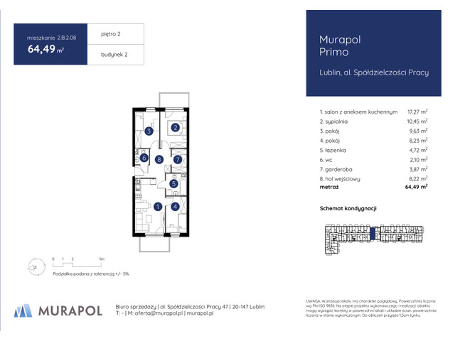 Mieszkanie w inwestycji Murapol Primo, symbol 2.B.2.08 » nportal.pl