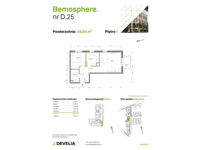 Mieszkanie w inwestycji Bemosphere, symbol D/025 » nportal.pl