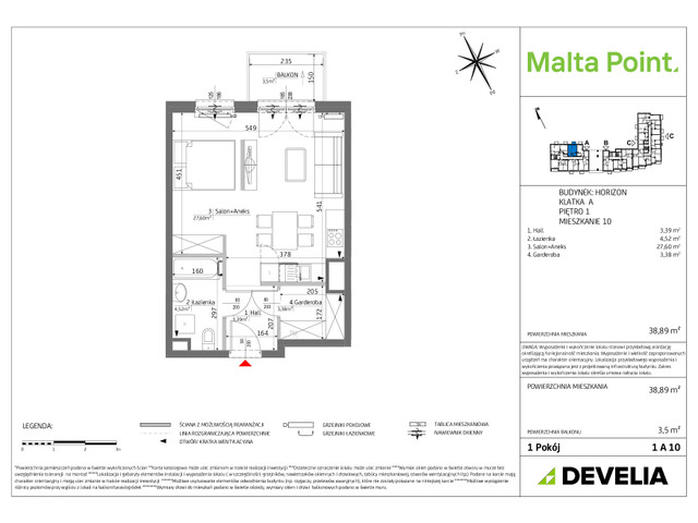 Mieszkanie w inwestycji Malta Point - Horizon i Zephir, symbol MP3-Horizon-LM-1A10 » nportal.pl