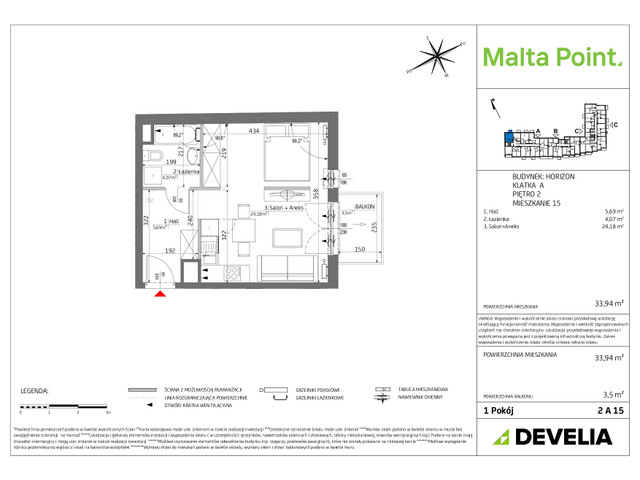 Mieszkanie w inwestycji Malta Point, symbol MP3-Horizon-LM-2A15 » nportal.pl