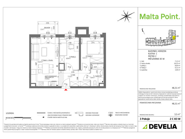 Mieszkanie w inwestycji Malta Point - Horizon i Zephir, symbol MP3-Horizon-LM-2C83 » nportal.pl