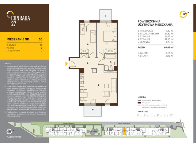 Mieszkanie w inwestycji Conrada 27, symbol C27-LM-A2-55 » nportal.pl