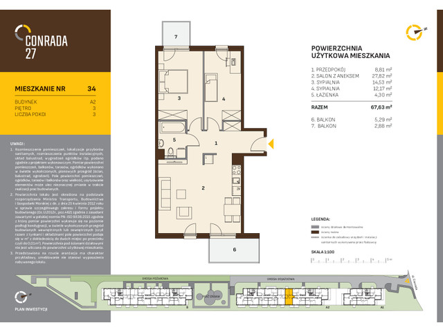 Mieszkanie w inwestycji Conrada 27, symbol C27-LM-A2-34 » nportal.pl