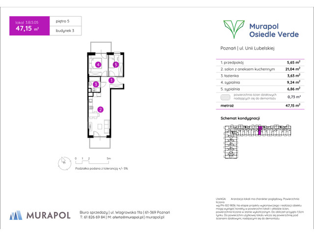 Mieszkanie w inwestycji Murapol Osiedle Verde, symbol 3.B.5.05 » nportal.pl