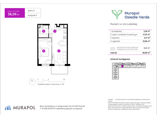 Mieszkanie w inwestycji Murapol Osiedle Verde, symbol 3.C.5.04 » nportal.pl