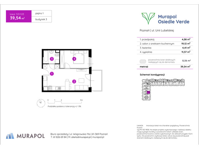Mieszkanie w inwestycji Murapol Osiedle Verde, symbol 3.D.1.03 » nportal.pl