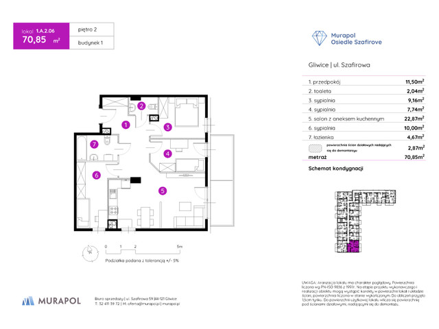 Mieszkanie w inwestycji Murapol Osiedle Szafirove, symbol 1.A.2.06 » nportal.pl