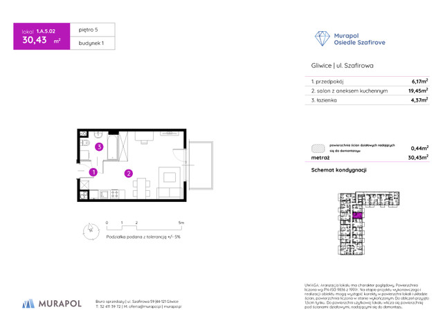 Mieszkanie w inwestycji Murapol Osiedle Szafirove, symbol 1.A.5.02 » nportal.pl
