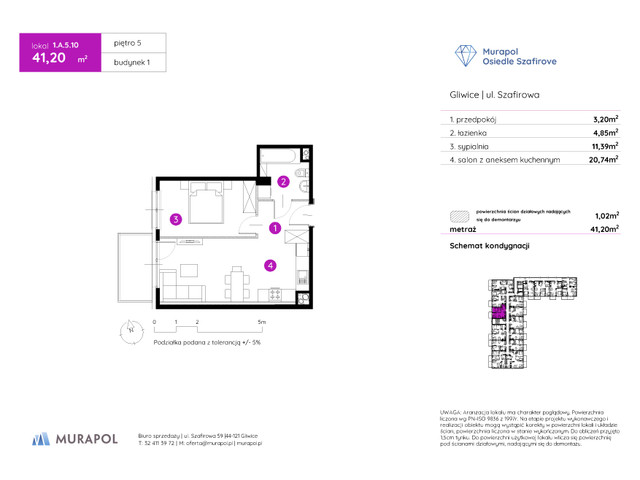 Mieszkanie w inwestycji Murapol Osiedle Szafirove, symbol 1.A.5.10 » nportal.pl