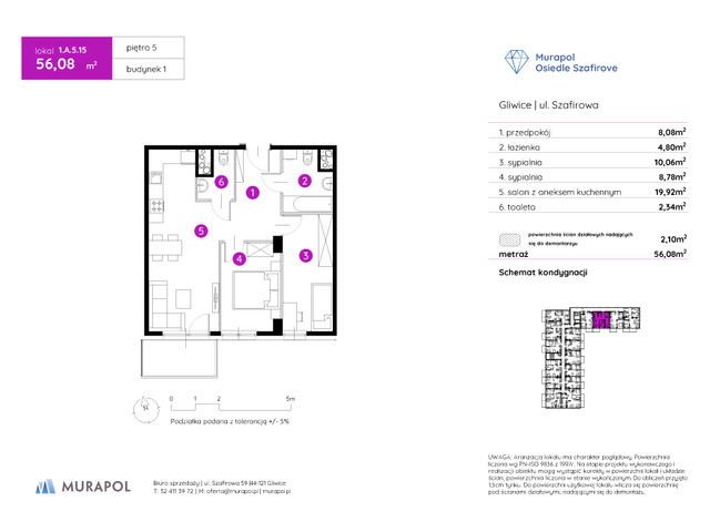 Mieszkanie w inwestycji Murapol Osiedle Szafirove, symbol 1.A.5.15 » nportal.pl