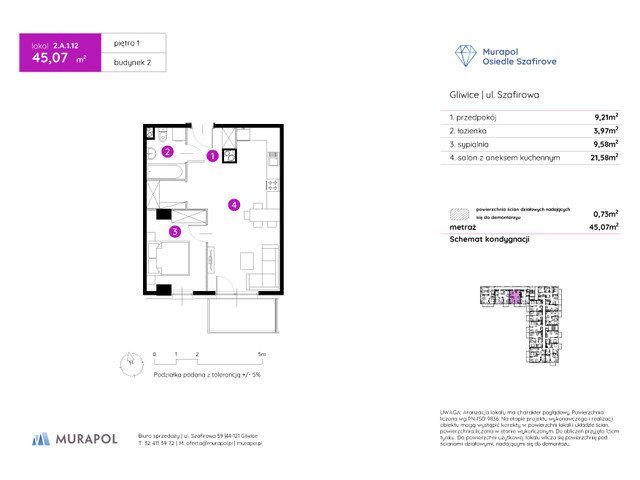 Mieszkanie w inwestycji Murapol Osiedle Szafirove, symbol 2.A.1.12 » nportal.pl