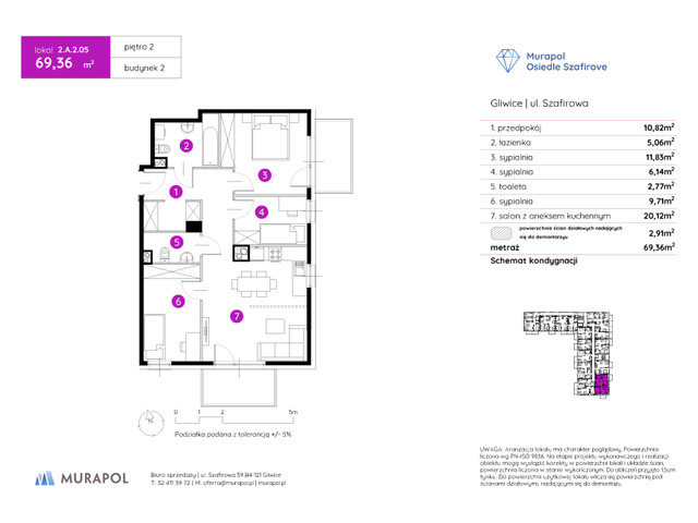 Mieszkanie w inwestycji Murapol Osiedle Szafirove, symbol 2.A.2.05 » nportal.pl