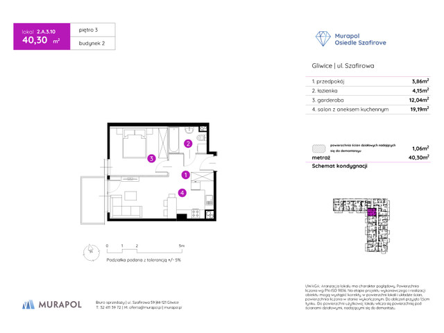 Mieszkanie w inwestycji Murapol Osiedle Szafirove, symbol 2.A.3.10 » nportal.pl