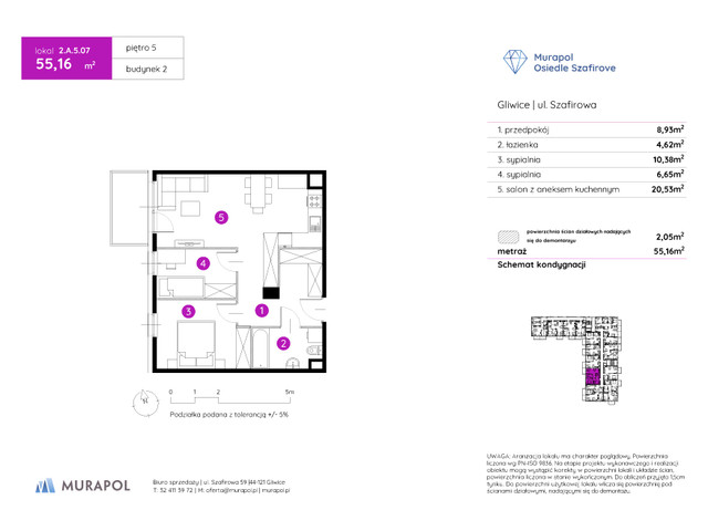 Mieszkanie w inwestycji Murapol Osiedle Szafirove, symbol 2.A.5.07 » nportal.pl