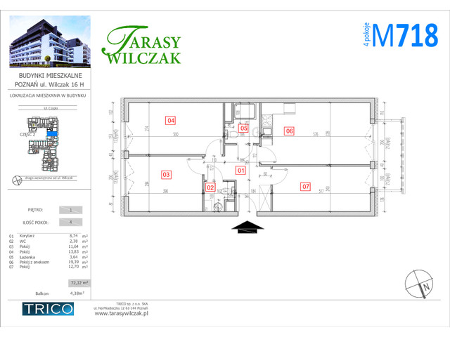 Mieszkanie w inwestycji Tarasy Wilczak ETAP IV, symbol 718 » nportal.pl