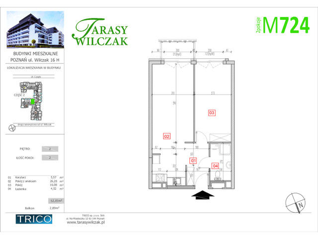Mieszkanie w inwestycji Tarasy Wilczak ETAP IV, symbol 724 » nportal.pl