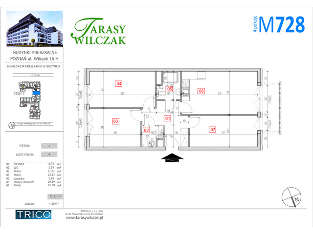 Mieszkanie w inwestycji Tarasy Wilczak ETAP IV, symbol 728 » nportal.pl