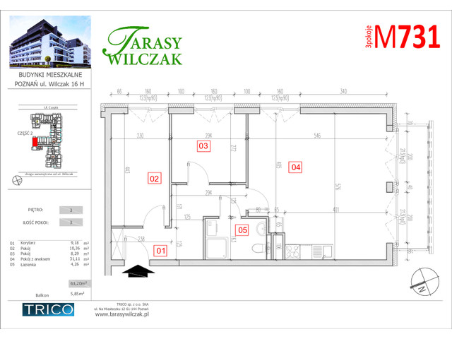 Mieszkanie w inwestycji Tarasy Wilczak ETAP IV, symbol 731 » nportal.pl