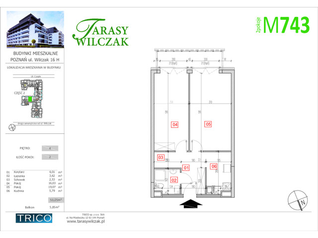 Mieszkanie w inwestycji Tarasy Wilczak ETAP IV, symbol 743 » nportal.pl